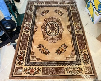 Silk Area Rug, 4x7