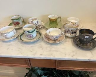 Antique Mustache Mugs