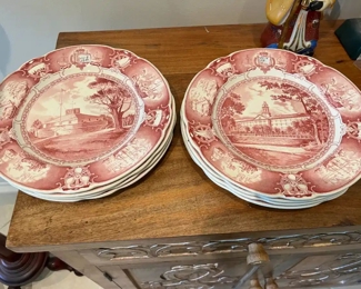 8-Antique Wedgwood Commemorative Military Plates 10 1/8"