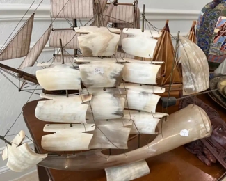 Cow Horn Sailing Ship