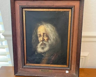 Oil/Canvas 'Beethoven', 15x11 1/2