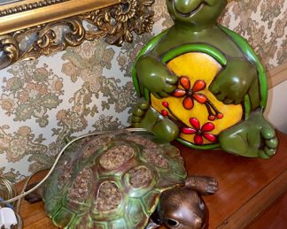 Vintage ceramic turtle art