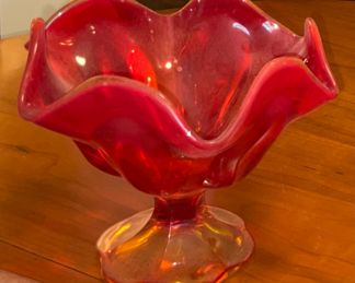 Viking glass candy dish