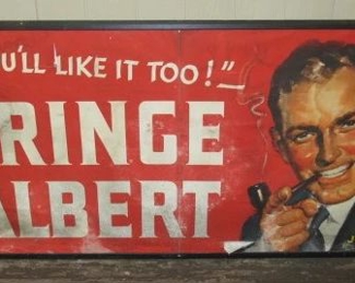 1940's Canvas Prince Albert Tobacco Sign - Approx. 43" x 94"