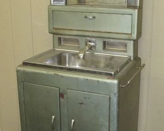 1950's Metal Train Conductors Vanity Sink