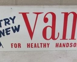 Metal Vam Barber Shop Counter Top Sign - Double Sided