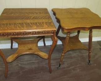 Beautiful Oak Parlor Tables
