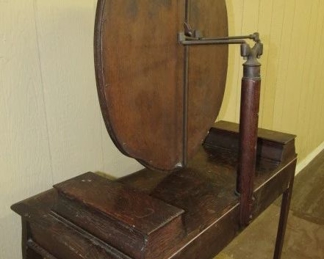 View of Back of Oak Vanity