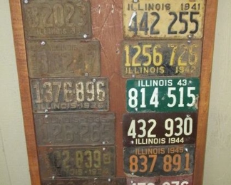 Old License Plate Collection