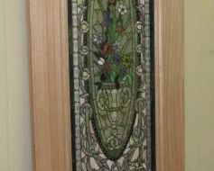 3' x 8' Stain Glass Wood Door