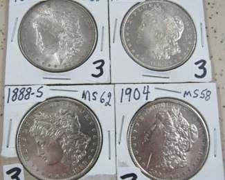High Grade Morgan Silver Dollars