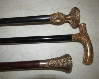 Antique Gold Filled Walking Canes
