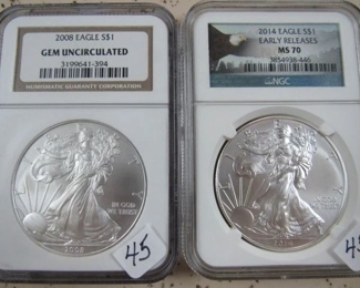 NGC Graded Silver Eagles