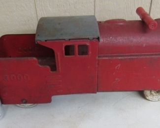 1940's - 1950's Metal Childs Ride Along Toy Train