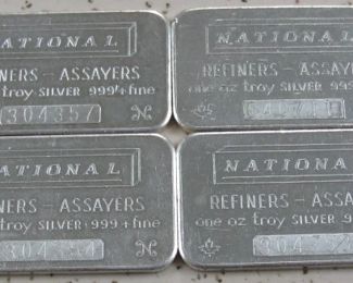 National 1 oz. Silver Bars