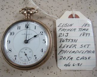 Elgin Father Time 21 Jewel Pocket Watch - 18 Size