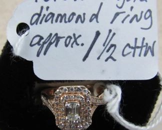 10K Rose Gold Diamond Ring - Approx. 1 1/2 cttw