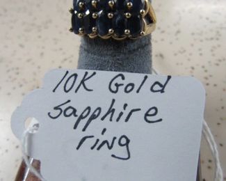 10K Gold Sapphire Ring