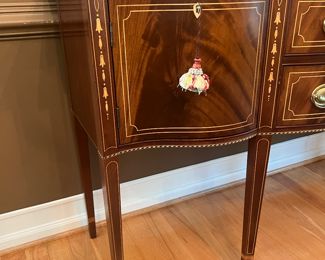 Stickley Federal Style Mahogany Inlay 2 Drawer / 2 Door Sideboard (66"W x 23"D x 38"H)