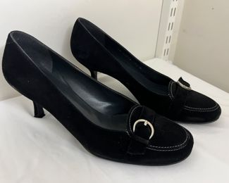 Women's Stuart Weitzman Suede Buckle Accent 2" Heels Size 9-1/2M