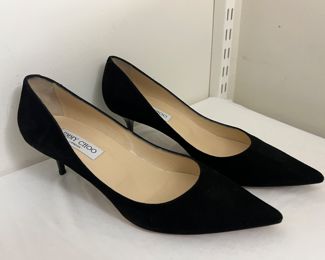 Women's Jimmy Choo Black Suede Abel Pumps Size 40