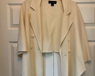 Women's St. John Open Front Ivory Cape Size M