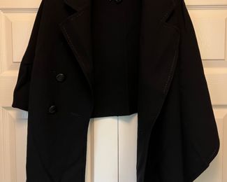 Women's St. John Open Front Black Cape Size M