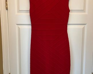 Women's St. John "Garnet" Red Sheath Dress Size 12