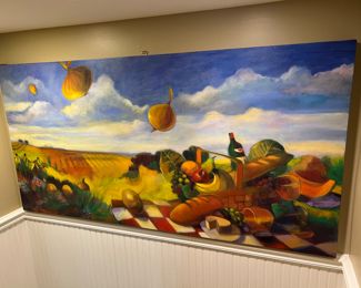 Oil on Canvas Original Artwork of Food on Farm