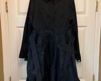 Women's Joseph Ribkoff Black Mac Trench Dress Coat Size 10