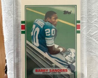 Barry Sanders Topps Rookie Football Card