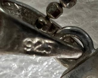 Sterling Silver Necklace With Sterling Silver Wine Glass Pendant