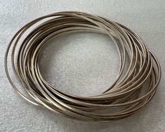 Sterling Silver Guitar String Spring Bracelet