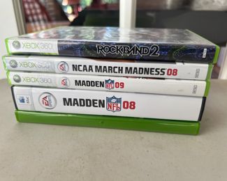 XBox 360 Games, Rockband 2, NCAA March Madness 08, Madden 08 & 09