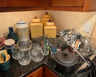 Tons and Tons of Kitchen Bowls, Plates Pots, Pans & Accessories & Decor