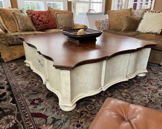 The Plaza Collection by Henredon 2 Drawer Coffee Table (62"D x 62"W x 21"H)