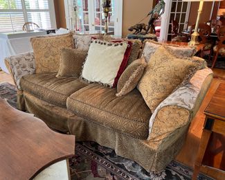 JM Paquet Custom Slip Covered Sofa (32" Back Height x 43"D x 91"W). 