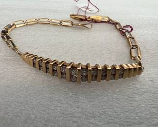 14K Gold Bracelet with Diamonds
