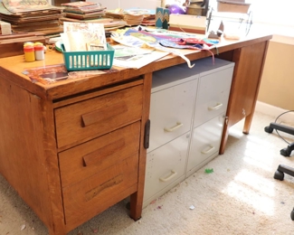 Oak Double Sided Desk