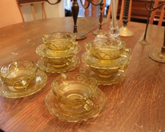 Federal Glass Rosemary Cream Soup Bowls