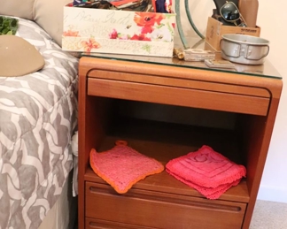 Torring Teak Mid Century Danish Nightstands - Arenkiel by Torring Denmark, Pair of solid teak Danish Nightstands