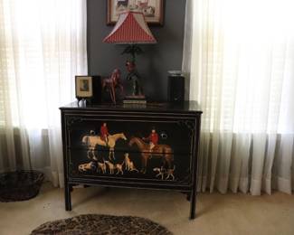 Hand Painted Fox Hunt Dresser 