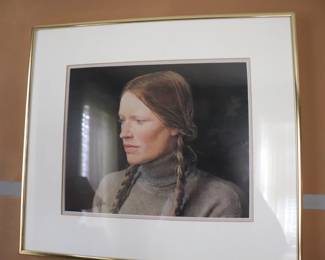 Andrew Wyeth Olga Braids Custom Framed Print
