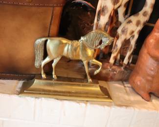 Barnes Foundry Brass Horse Door Stop