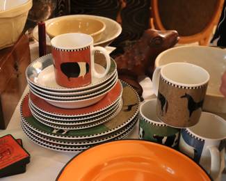  Brandon House “Barnyard Animals” dinnerware by Warren Kimble