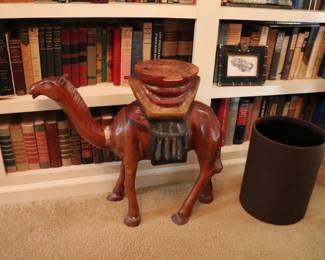 Wood Carved Camel Statue 