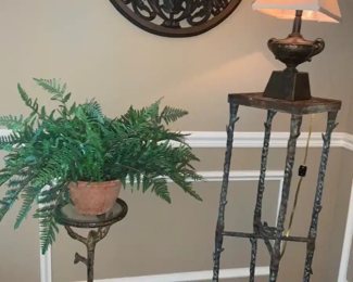 wrought iron Plant stands, wall art, 