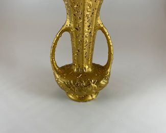 Mid-century Weeping Bright 22 kt  gold vase 