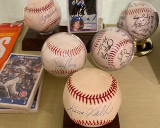 Signed baseballs, Ernie Banks and more