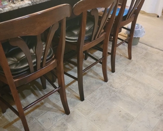 3 Nichols and stone bar stools 